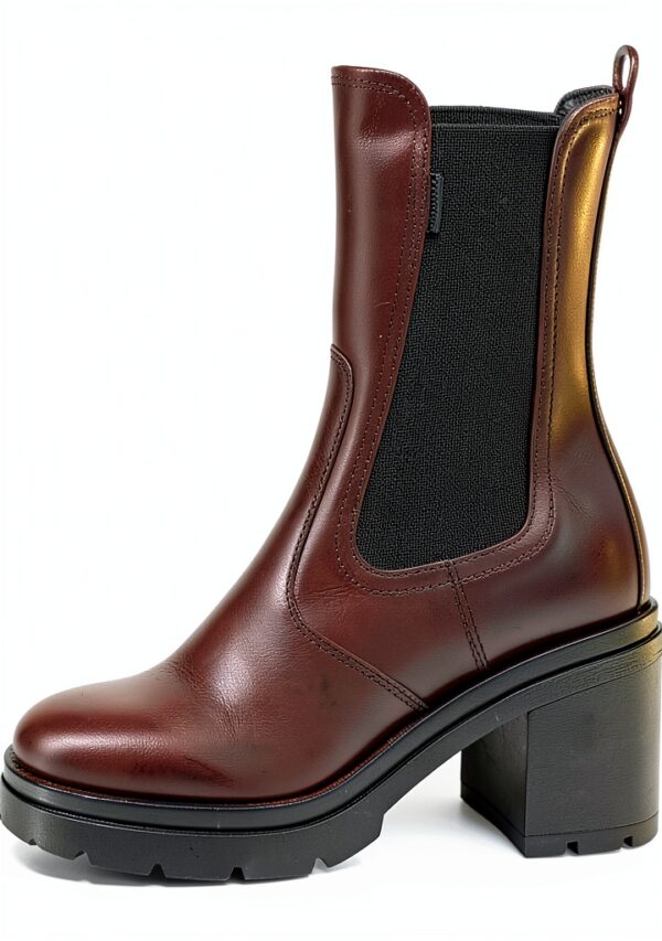 B.A.G. Damen Stiefel Leder Blockabsatz Schwarz Größen 36-41-0