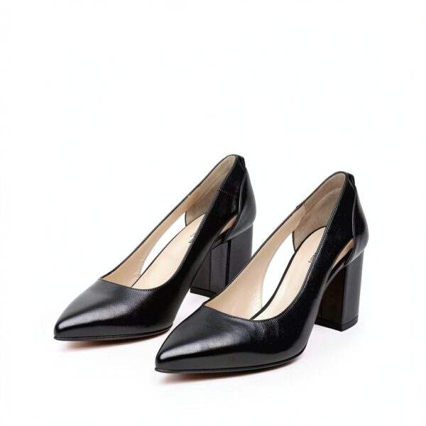 Nero Giardini Damen Pumps Leder Absatz 7,5 cm Schwarz-3