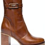B.A.G. Damen-Stiefel Leder Blockabsatz Braun Größen 35-38-0