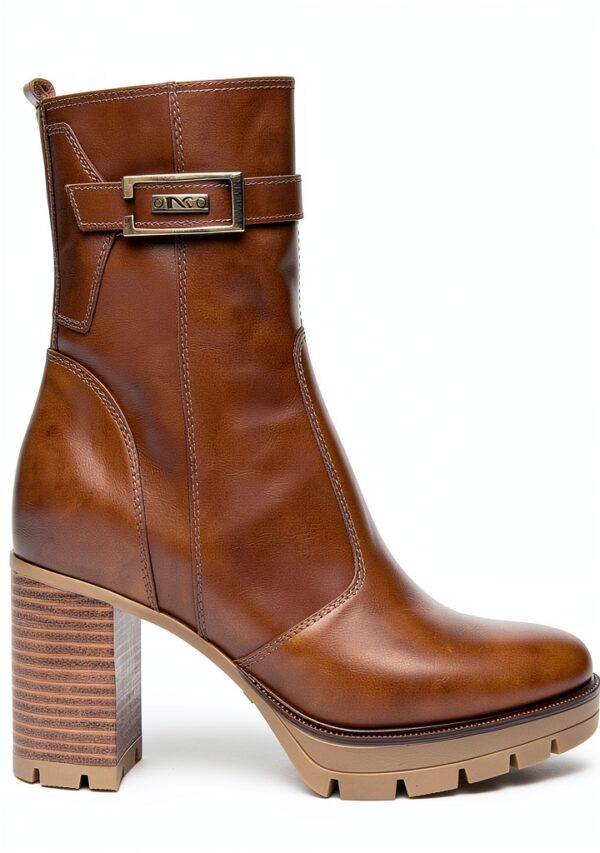 B.A.G. Damen-Stiefel Leder Blockabsatz Braun Größen 35-38-0