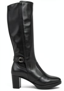 B.A.G. Damen Stiefel Leder Blockabsatz Reißverschluss-0