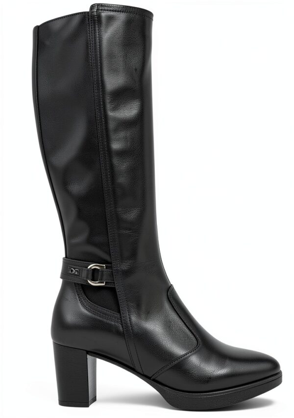 B.A.G. Damen Stiefel Leder Blockabsatz Reißverschluss-0