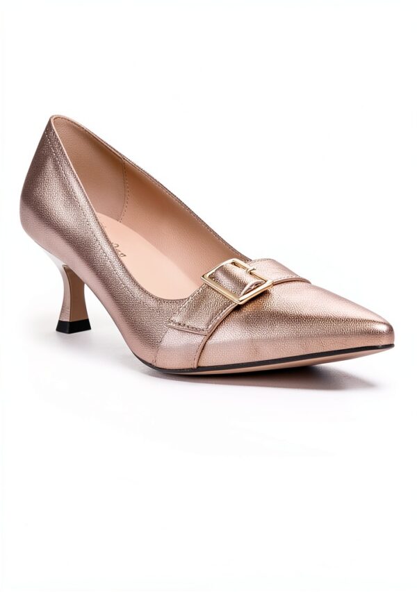 B.A.G. Lederschuhe Diabolo Absatz Gold Damen Leder-3