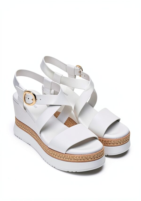 Leder Sandalen Damen Keilabsatz 9 cm E513550D 707-2