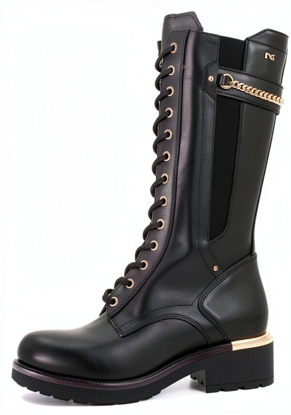 Nero Giardini Damen Stiefel Chunky Schnürstiefel Glattleder-1