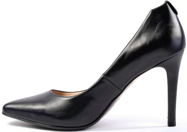 BAG Damen Pumps Leder Stiletto Schwarz Elegante Schuhe-1