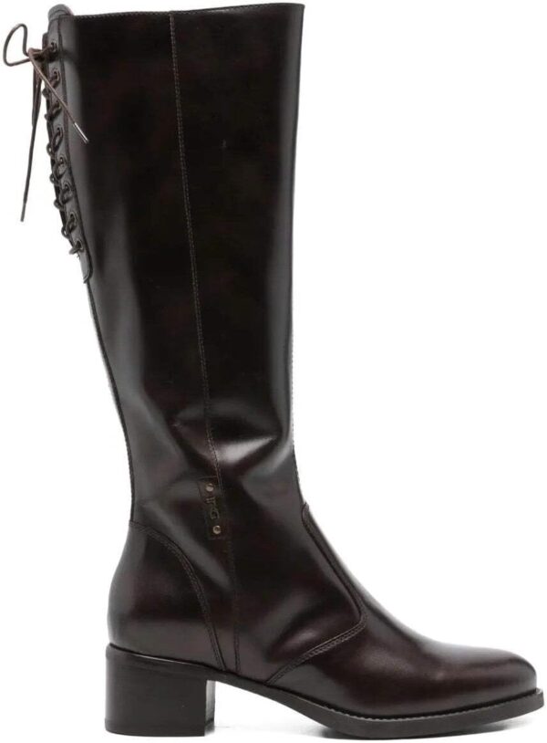 BAG Damen Stiefel Leder Blockabsatz Reißverschluss-3