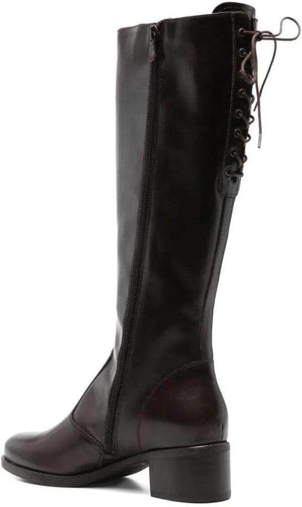 BAG Damen Stiefel Leder Blockabsatz Reißverschluss-1