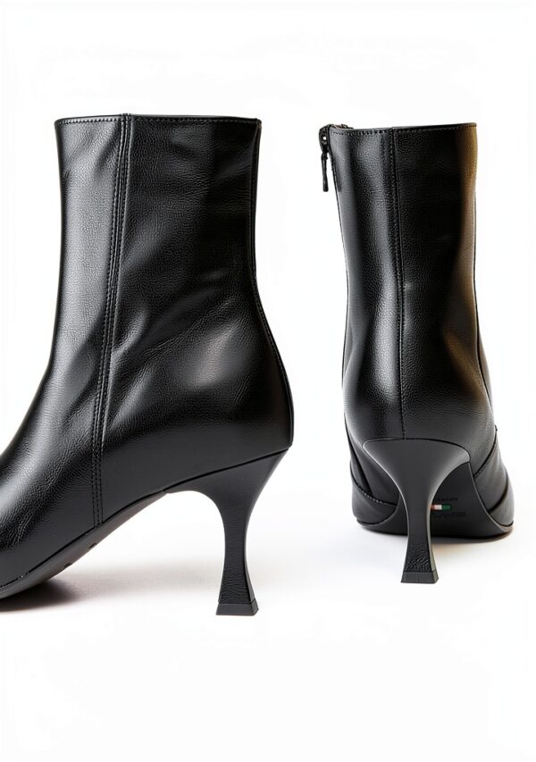 B.A.G. Damenstiefel Leder Schwarz Reißverschluss Diabolo-4