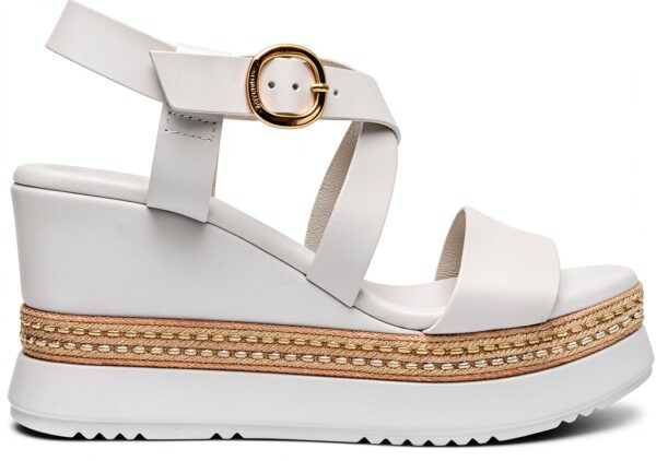 Leder Sandalen Damen Keilabsatz 9 cm E513550D 707-0