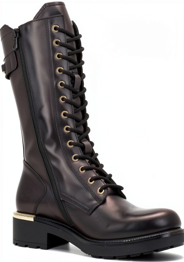 Nero Giardini Damen Stiefel Chunky Schnürstiefel Glattleder-4
