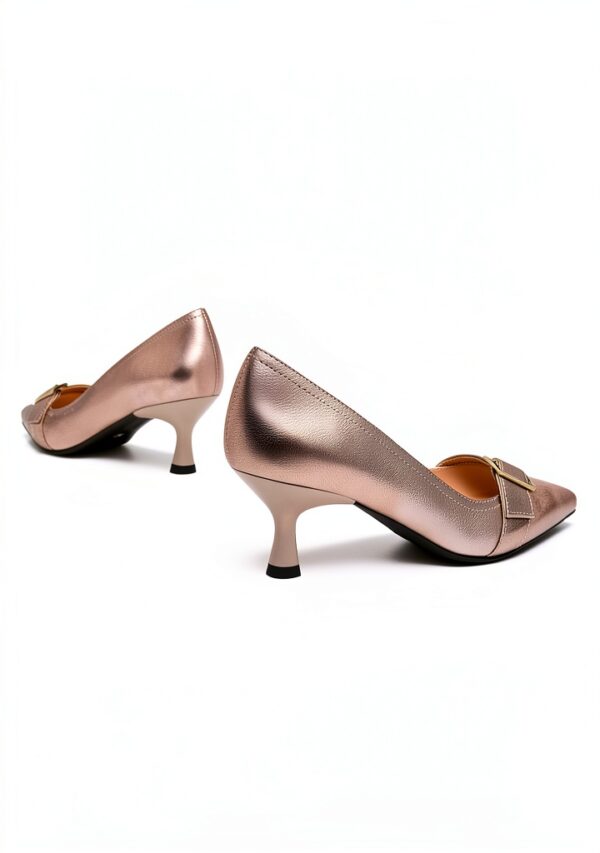 B.A.G. Lederschuhe Diabolo Absatz Gold Damen Leder-4