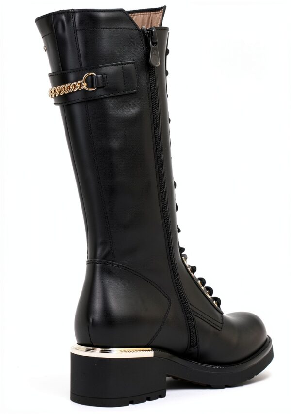 Nero Giardini Damen Stiefel Chunky Schnürstiefel Glattleder-2