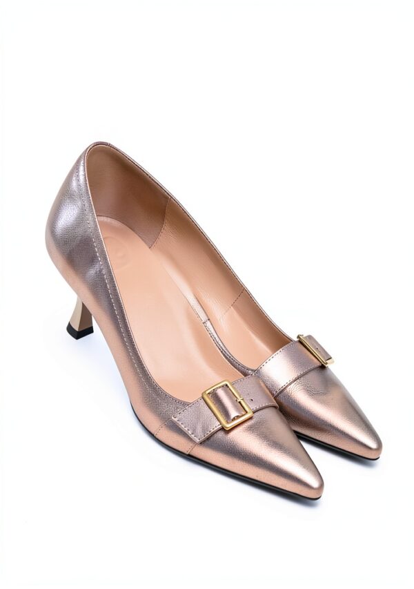B.A.G. Lederschuhe Diabolo Absatz Gold Damen Leder-2