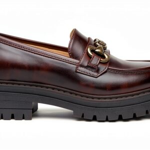 Leder Herrenschuhe B.A.G. Blockabsatz Haselnussbraun-0