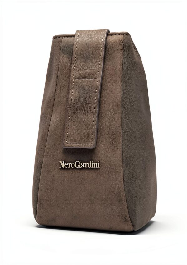 Leder Handtasche BAG Damen Reißverschluss Lehm-3