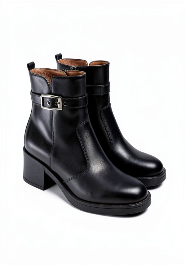 Schwarze Lederstiefel Damen B.A.G. S.p.A.-2