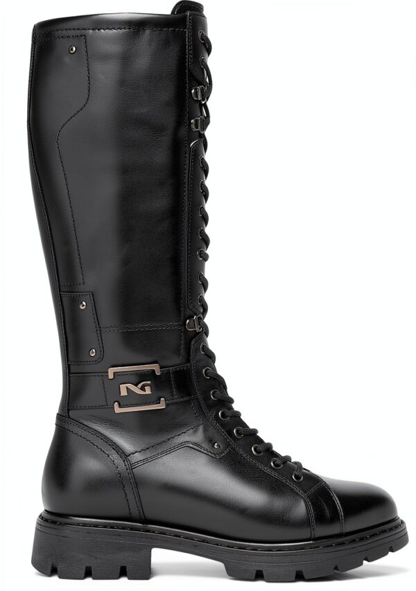 Damen-Lederstiefel von Amazon - Leder, Blockabsatz, Medium-2