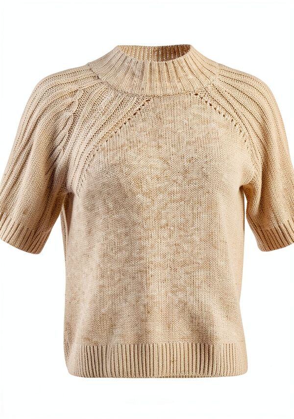 Damen Pullover Sea Ranch Marnie Knit beige XXL – Stehkragen aus Strick-1