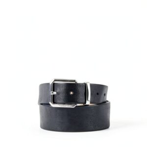 Valentino Leder Gürtel Schwarz Blau Größe 105 wendbar-0