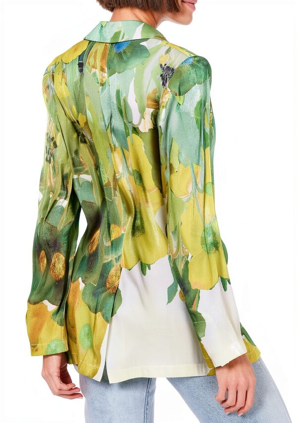 Damen Jacke Kobi Halperin Marnie Satinjacke Olive Multi Größe M-1